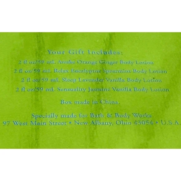 Bath and Body Works  Variety Aromatherapy Lotion 2 fl oz 4 piece Gift Set - Picture 3 of 5